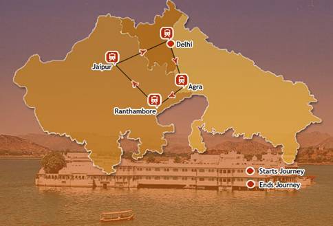 Tresures of India Route Map